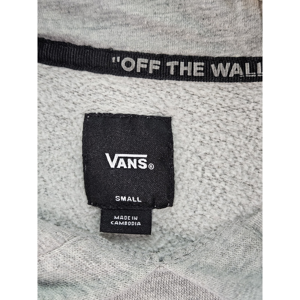 Vans Off The Wall Hoodie Pullover Sweatshirt Mens Sz S Burgundy Grey Skateboard - Picture 2 of 10